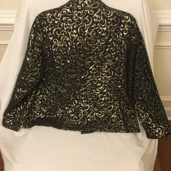 Chico’s party jacket, Glorious Jacquard Mandy Pattern. - Picture 3 of 5